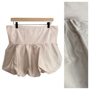 Anthropologie Beige Mini Bubble Skirt